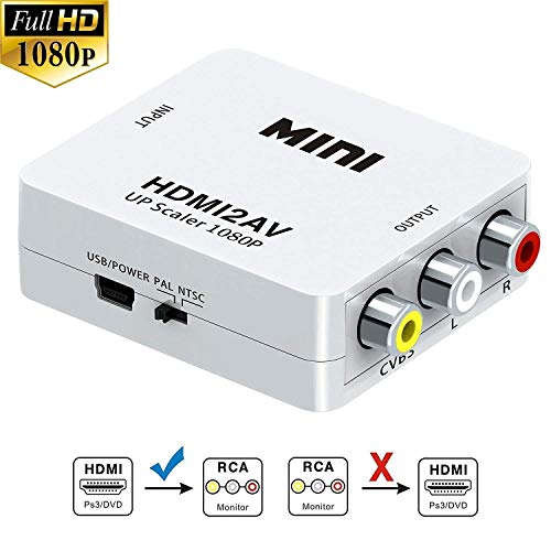 Image of Mini HDMI 2AV UP Scaler 1080P HD Video Converter (White)