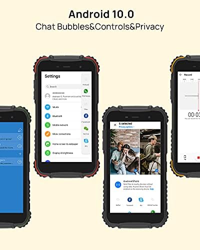 DOOGEE S35 Rugged Smartphone Android 11, 4350mAh Battery, 5.0'' HD Screen, 13MP+5MP Triple Camera, 3GB+16GB/512GB Extension, 4G Dual SIM IP68 Waterproof Unlocked Mobile Phones, GPS, Face Unlock, Black