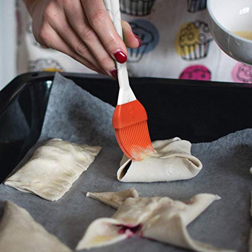 M KITCHEN WORLD Silicone Spatula Set and Silicone Pastry/Basting Brushes Bundle