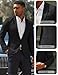 PJ PAUL JONES Blazer for Men Casual One Button Sport Coats Notch Lapel Solid Fashion Suit Jackets Black