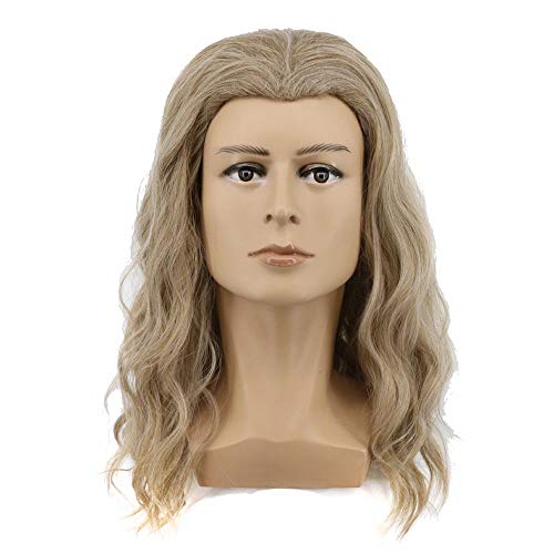 Yuehong Long Blonde Wave Wig Men Party Wig For Cosplay Costume Halloween Hair Wigs #TOP1
