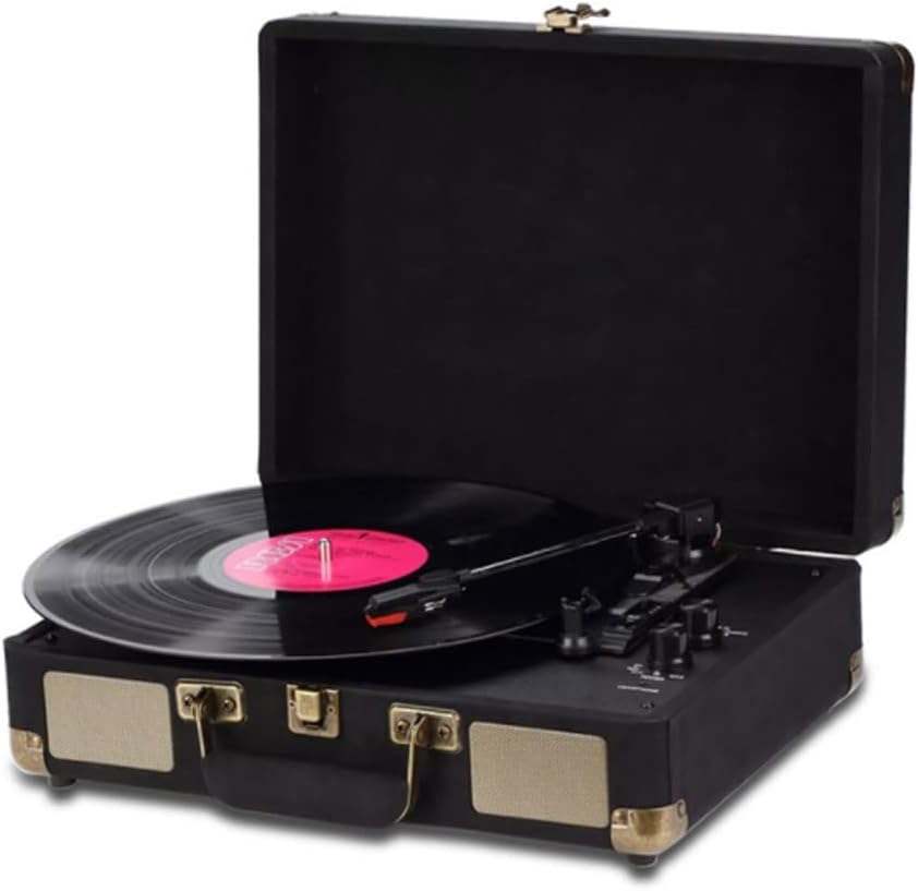 Vinyl Turntable Record Player LP Disc BT Gramophone Phonograph(D)