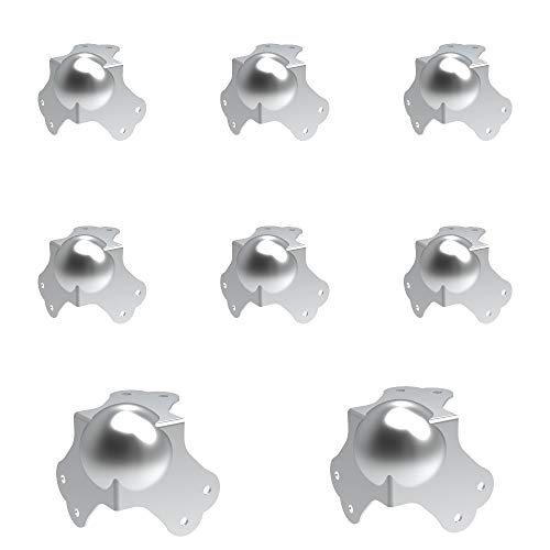 Image of Penn Elcom Flight Case Large Ball Corner (Set of 8) Top /Male | Zinc Finish | DJ /Audio /Sound Box (6.57 * 6.57 * 6.57 cm) Round Angle Edge | Case Protection with 6 Holes | Easy to Fit