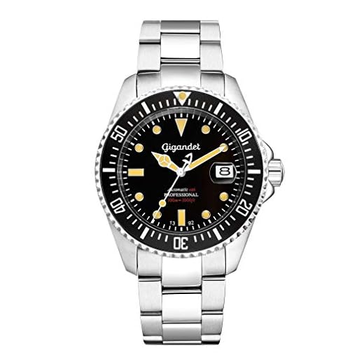 Gigandet Herrenuhr Automatik mit Edelstahlarmband Sea Ground G2-007