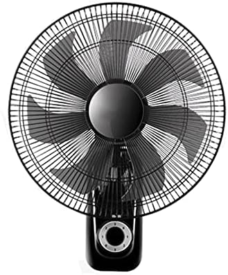 Wall Mount Fan Oscillating 16-inch 3-Speed Wall-Mount Fan Black with Adjustable Tilt Wall Mount Fan with Remote Control Timer Black