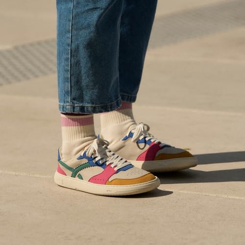 Image of Mango Barefoot Sneakers - 80's Retro Street Style - Unisex Minimalist Shoes - Zero-Drop Flexible Sole - Lightweight Design - Vegan Materials