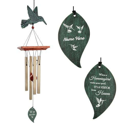 Image of ASTARIN Memorial Custom Wind Chimes for Loss of Loved One, Wind Chimes for Patio Yard Decor, 24'' (Condolences-1)