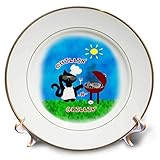 Nur zu Dekorationszwecken 3dRose Cute Schwarz Cat Chef Chillin N Grillabdeckung für Char-Sommer Grill Grill – Porzellan Teller, 20,3 cm (CP 216227 _ 1)