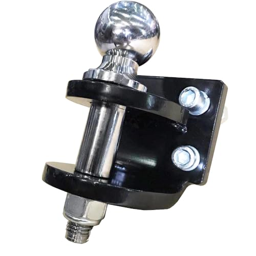 Crochet attelage Mixte 4 Trous,Attelage Remorque,Chape D’attelage Boule diam 50mm,avec visserie,3.5t (Black)