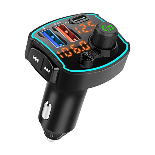 Tinzzi 第2世代 Fmトランスミッター Bluetooth 高音質 ハンズフリー通話 有線接続 Aux In Out両方対応 日本語設定可能 Siriを買う前にチェック٩ ˊᗜˋ و 売れてる商品比較と色