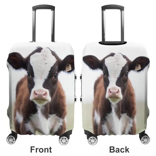 Cow Luggage Cover Elastic Suitcase Protector Case Anti-Scratch Washable Baggage Covers Protector For Traveling, Aircraft Consignment S3