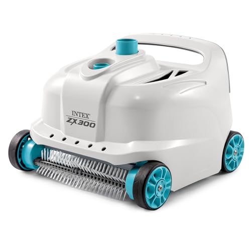 INTEX Deluxe Pressure-Side Above Ground Automatic Pool Cleaner Vacuum - for Bigger Pools – Cleans Pool Floors and Walls – Removes Debris – Removable Filter Tray – 21ft Tangle Free Hose