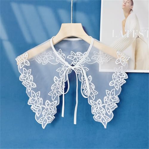 Chinese Style Lace Collar White Color Chinese Ancient Art Collar Embroidery Sweet Girls Lace Decorative Shawl3