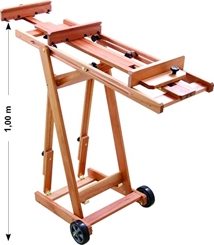 Cavalete Estúdio para Pintura, Comporta uma Tela de até 1,60 m ou duas Telas de 70 cm de altura, Tri