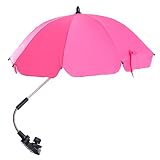 Einstellbar Baby Kinderwagen Sun Shade UV Regenschutz Umbrella Sonnenschirm mit Swivel Connector für Rollstuhl Kinderwagen Zubehör Pink