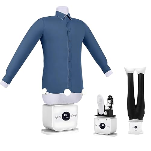 Dfdieratve Manichino Stira Camicie Automatico Gonfiabile | Macchina da Stiro Completa con Asciugatura Rapida 8 Min, 360°, Controllo Tempo/Temperatura, Touchscreen, per Qualsiasi Tessuto