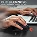 immagine 2VicTsing [2020 Nuova Versione] Mouse Ricaricabile Wireless, 300 mAh Mouse USB, Mouse Ergonomico con 2,4G e 6 Pulsanti, 5 DPI Regolabile 2400, Compatibile con Laptop, PC, Computer, Notebook, Mac(Nero)