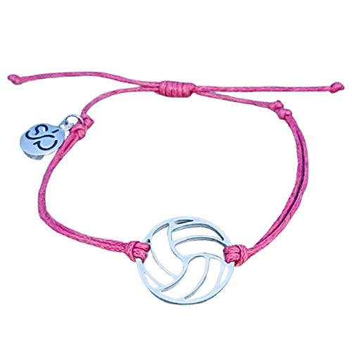 Image of Sportybella Volleyball Bracelet - Waterproof, Girls Volleyball Jewelry, Stainless Steel Adjustable Charm Bracelet with Volleyball Charm -Gift for Female Volleyball Player