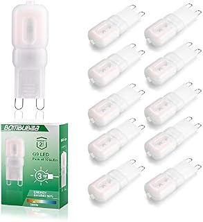 Bombubilla G9 LED Bulb, 3W, Warm White 3000K, 300Lumen, 30W Halogen Light Bulbs Equivalent, Non-Dimmable, 360° Beam Angle, 10 Pack