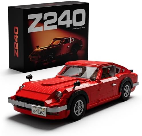 Nifeliz Z240 Sports Car Building Model Set, 1:14 Scale Classic Vehicle Model Set for Adults and Car Lovers, Collectible Gift for Home or Office Décor (1,694 PCS, NF10350)