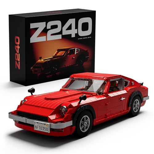 L’audace carrozzeria rossa dell’auto sportiva Z240 spicca con un cofano lungo e un profilo fastback inclinato, offrendo un'esperienza di costruzione pratica e un pezzo da esposizione accattivante.