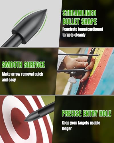 image for Pawfly 24 Pcs 100 Grain Field Tips, 5/16