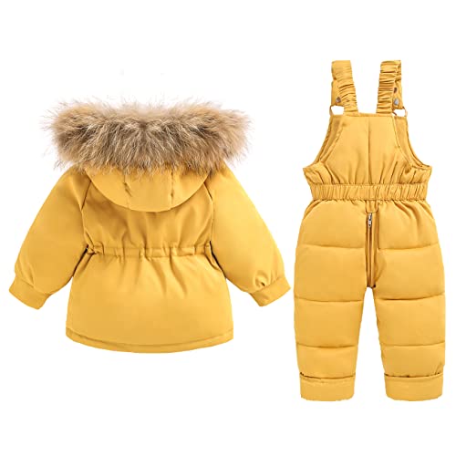 Toddler Boys Snowsuit Girls Snow Pant And Jacket bib Winter Kids Clothes Coat2
