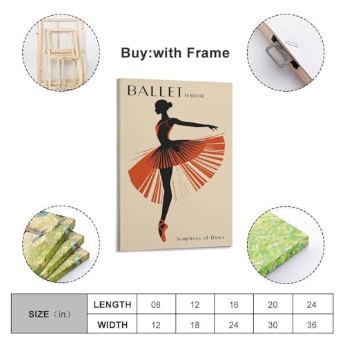 Poster de danse ballet orange WIZIGM 30x45cm