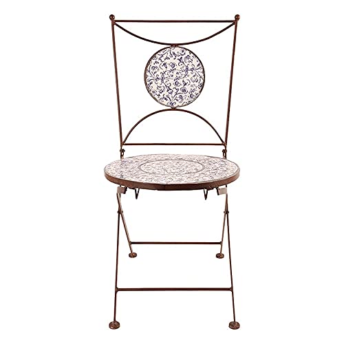 Chaise céramique multicolore Esschert style mosaïque méditerranéenne - 6