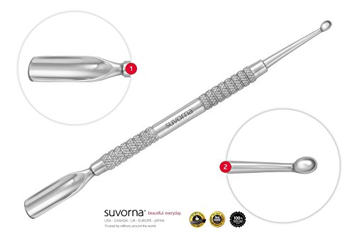 Suvorna Professional Manicure Nail and Cuticle Pusher Tool Manipro M15, Polished Steel, 0.8 Ounce by Suvorna