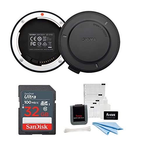 Sigma USB Dock for Nikon Lenses with 32GB Ultra SDHC UHS-I Memory Card and 5-Piece Digital Camera Cleaning and Accessory Kit (3 Items)