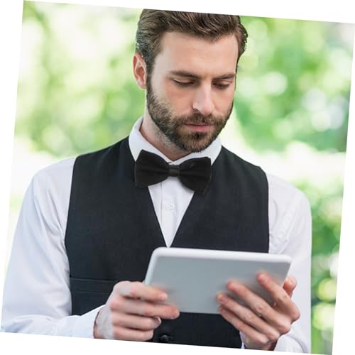 Set para hombre de fajín y moño elegante negro en satén miniatura 7