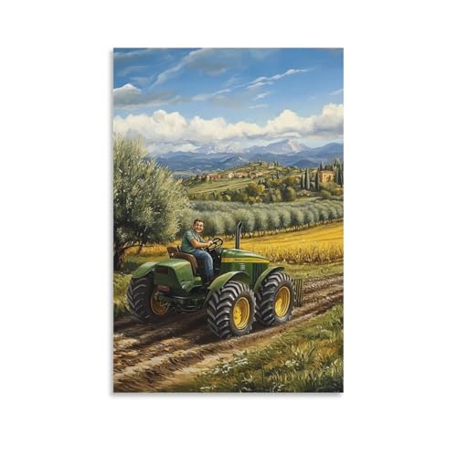 Toile tracteur décoration murale pour habiller une chambre et un couloir
