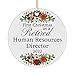 Human Resources Director Retirement Ornament for Christmas Tree - Retired Human Resources Director Gifts - Happy Xmas 2022 - Boss Manager Coworker Colleague Office - Round Shaped