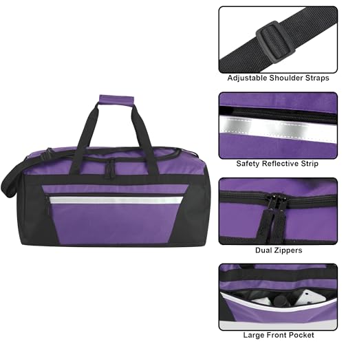 40 Liter, 22 Inch Reflective Duffle Bag with Shoulder Strap for Men, Women, Travel2