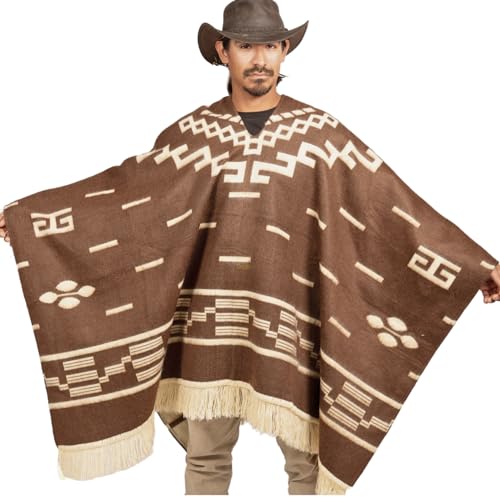 Clint Eastwood, Alpaca Wool Poncho: Western Style, Unique and Handmade in Ecuador. Thick, Warm and Soft Wool Poncho4