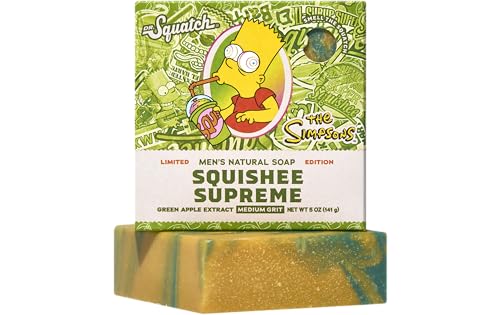 Dr. Squatch Bar Soap for Men – Limited Edition Simpsons – Natural Cold Process Soap with No Harsh Chemicals – Squishee Supreme (5 oz)