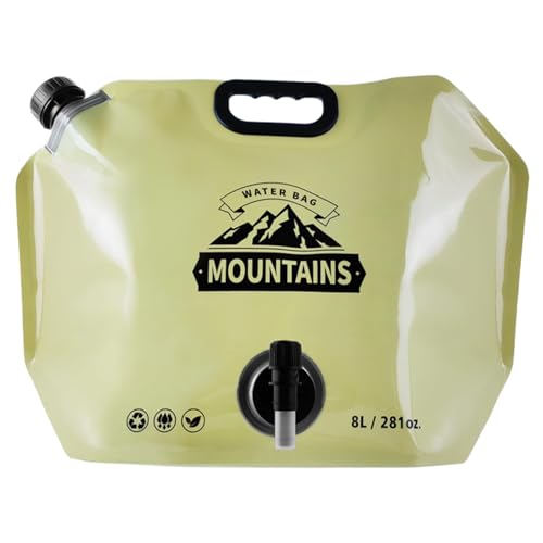 Water Storage Camping | 8L Foldable Water Reservoir - Outdoor Hydration Bag with Adjustable Tap for Sports Cycling Hiking Car Camping Backpack Picnic