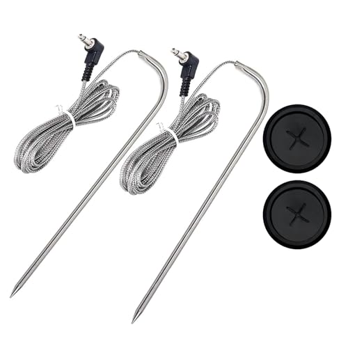 2-Pack Temp Meat Probe Replacement for Pit Boss Pellet Grills and Smokers, 3.5 mm Plug Thermometer Probes ，Compatible with Pit Boss Series Pellet Grill