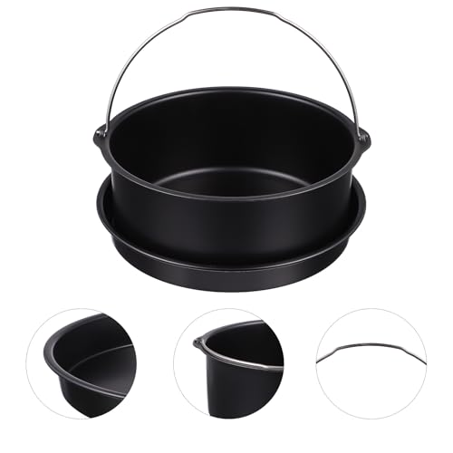 Accesorios para freidora de aire de 8 pulgadas juego de molde para pizza y cesta para pastel 8