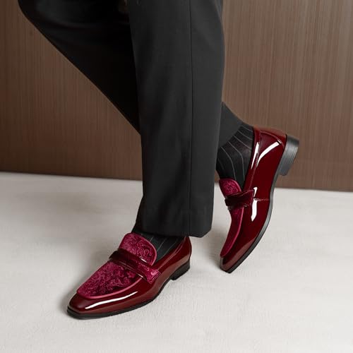 Image of Bruno Marc Men's Tuxedo Loafers Slip-on Dress Shoes