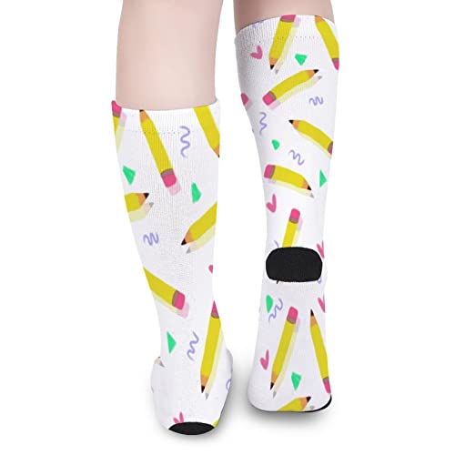 4 Pack Knee High Socks Gift Long Tall Funny Boot Cute Animal Child Fun Socks 6-15 Years Old Kids Girls4