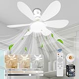 ventilateur pc led blanche [Ventilateurs de plafond avec lumières] - Le ventilateur de plafond moderne dispose d'une lumière LED, connectez simplement la douille (E27) pour remplacer une ampoule normale. Les lumières du ventilateur de plafond peuvent bien favoriser la circulation de l'air intérieur, créant un environnement de sommeil calme et confortable pour vous