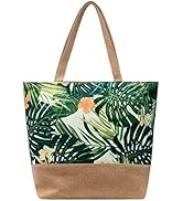 crazy bean Große Strandtasche mit Reißverschluss Shopper Tasche Drucke Damen Tote Bag Reisen Eink...