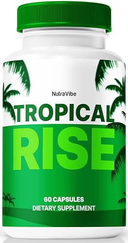 NutraVibe Tropical Rise Official Tropical Rise Capsules Tropical Rise for Men Pills to Support Overall Health Stamina & Well-Being Premium Tropical Rose Pastillas Review (60 Capsules)