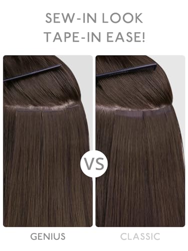 Image of WENNALIFE Genius Tape in Hair Extensions Human Hair, Invisible Tape in