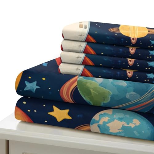 Parure de lit hypoallergique microfibre système solaire 260x220cm