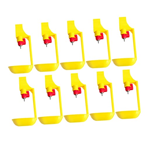 Abaodam Chick Drinking Fountains 10pcs Chicken Drinking Fountain Ball Waterer Automatic Chicken Water Feeder Easy to Install Random Color