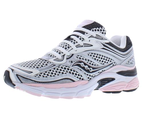 Saucony ProGrid Omni 9 Unisex Shoes Size 7, Color: Silver/Pink-Silver