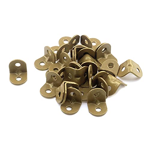 My Mironey 0.75" X 0.75" Gold Mini Brackets Heavy Duty Right Angle Bracket Iron Wall Mount Corner Brace L Bracket With Screws Pack Of 30 #TOP27